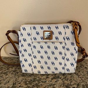 Dooney & Bourke Blue and White DB Crossbody